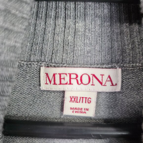 Womens Merona Gray Turtleneck Sweater Long Sleeve Rayon Acrylic Blend Size XXL - Picture 2 of 7